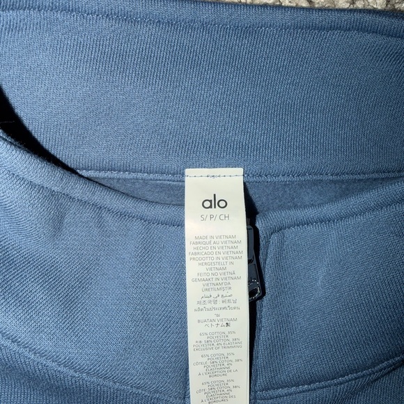 ALO Yoga Accolade 1/4 Zip Pullover in Bluestone - Picture 7 of 8